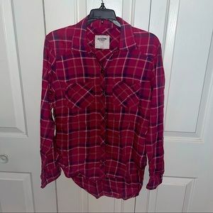 Abercrombie & Fitch button down flannel top SMALL